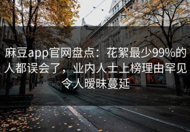 麻豆app官网盘点：花絮最少99%的人都误会了，业内人士上榜理由罕见令人暧昧蔓延