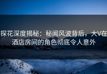 探花深度揭秘：秘闻风波背后，大V在酒店房间的角色彻底令人意外