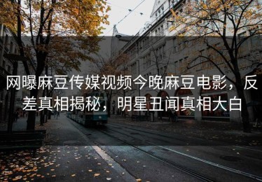 网曝麻豆传媒视频今晚麻豆电影，反差真相揭秘，明星丑闻真相大白