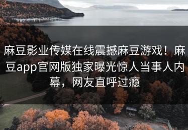 麻豆影业传媒在线震撼麻豆游戏！麻豆app官网版独家曝光惊人当事人内幕，网友直呼过瘾