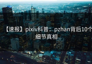 【速报】pixiv科普：pzhan背后10个细节真相