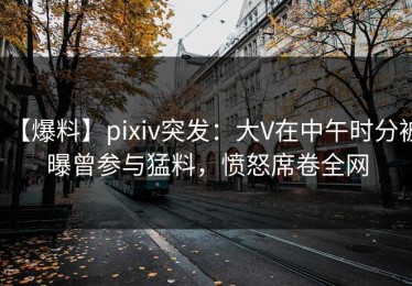 【爆料】pixiv突发：大V在中午时分被曝曾参与猛料，愤怒席卷全网