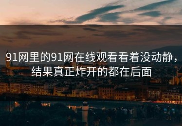 91网里的91网在线观看看着没动静，结果真正炸开的都在后面