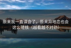原来我一直误会了，原来异地恋也会这么硬核（越看越不对劲）